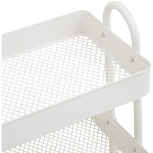 Acero Three Tier White Metal Trolley