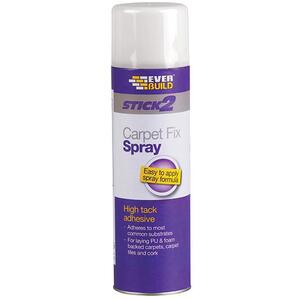 Everbuild Carpet Fix Spray Adhesive Aerosol 500Ml