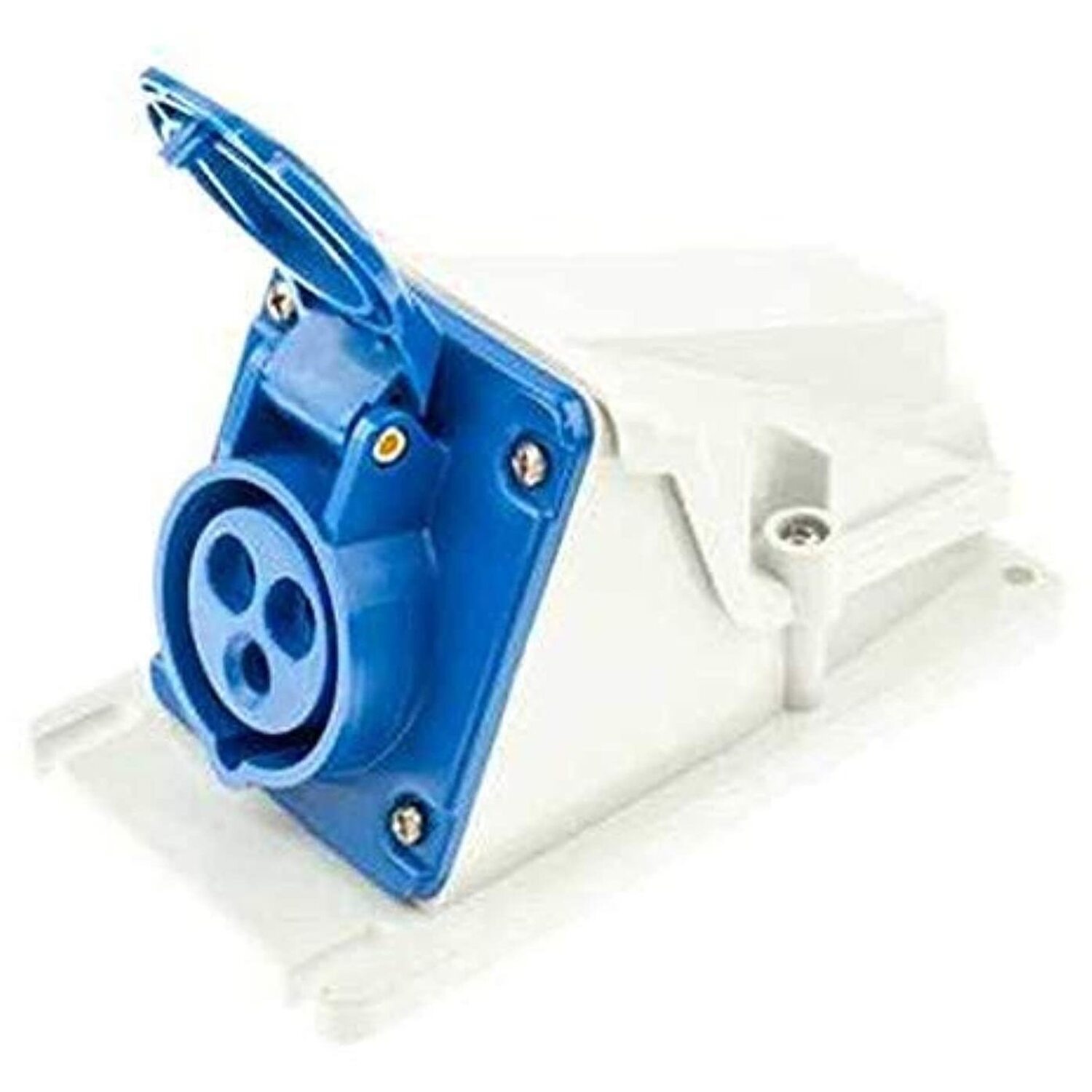 5 x Gewiss GW62477 Angled Sockets (Female) 250V 2 Pole + Earth Blue 16 Amp - Image 8
