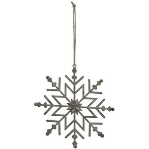 Hill Interiors Rustic Snowflake Christmas Hanging Decoration