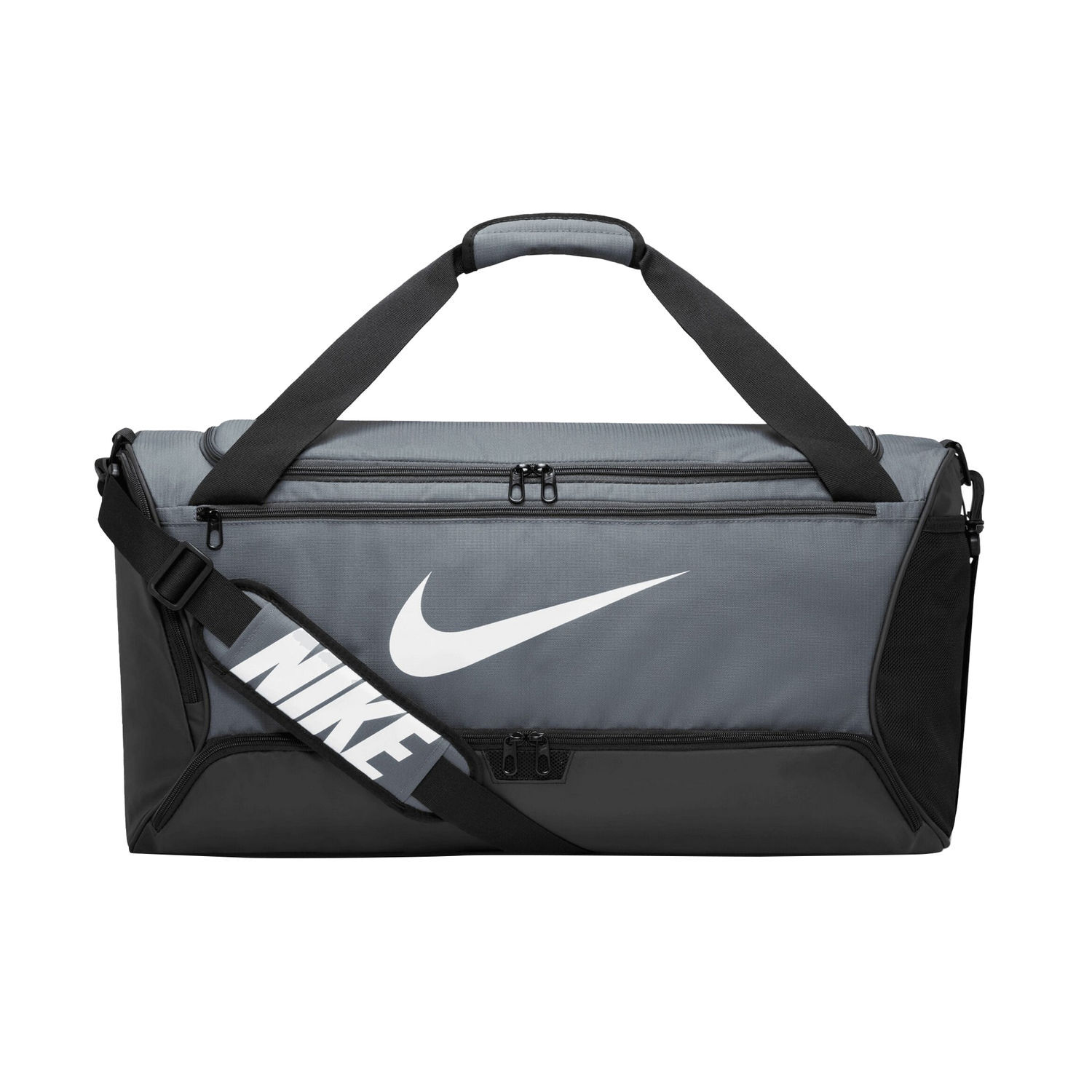 Nike Brasilia Swoosh Training 60L Duffle Bag - Iron Grey/Black/White / Fibre