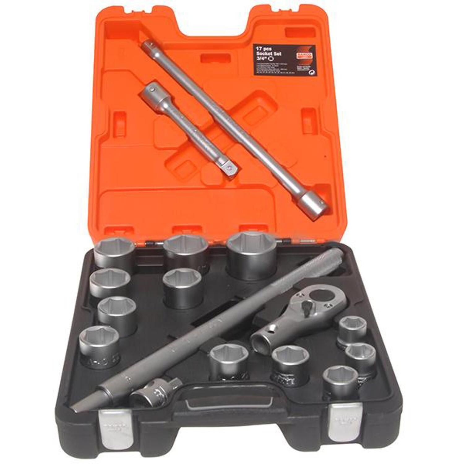 Bahco SLX 17 3/4″ Drive Heavy Duty 17 Piece Metric Socket Set 22-50mm - Image 9