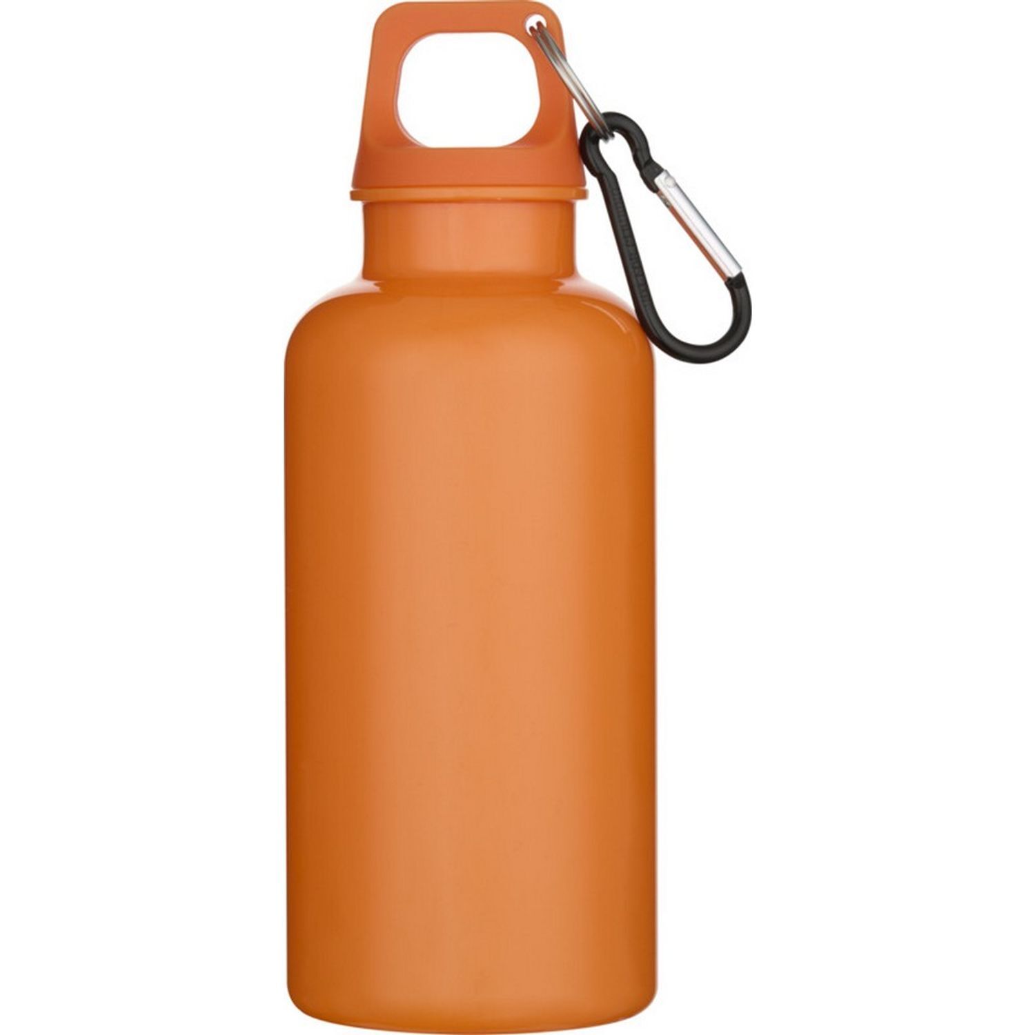Floso Oregon Solid Recycled Plastic Carabiner Clip 400Ml Water Bottle - Orange