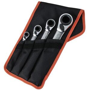 Bahco S4Rm Series Reversible Ratchet Spanner Set, 4 Piece