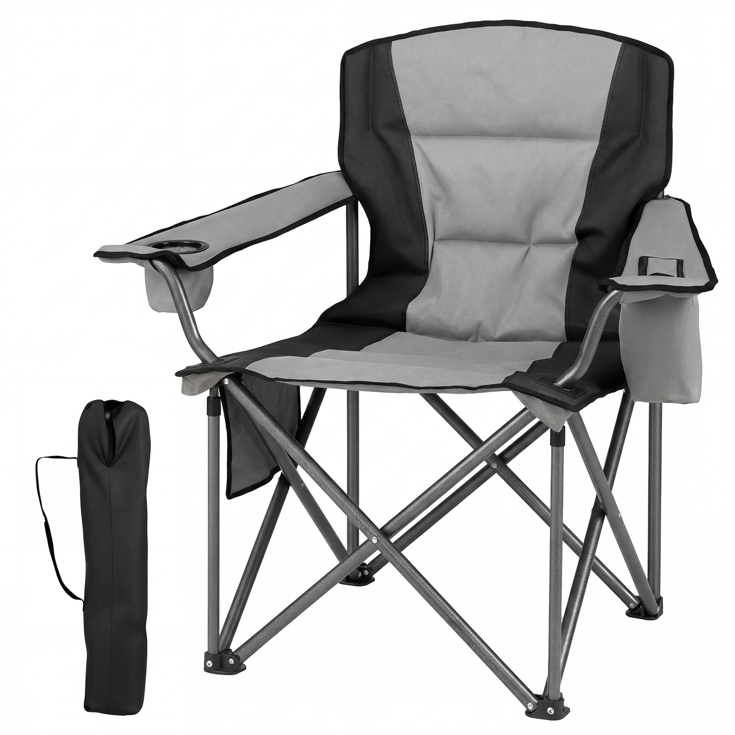 Costway Portable Folding Padded Chair - Grey