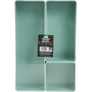 Pack of 3 Sage Organiser Trays