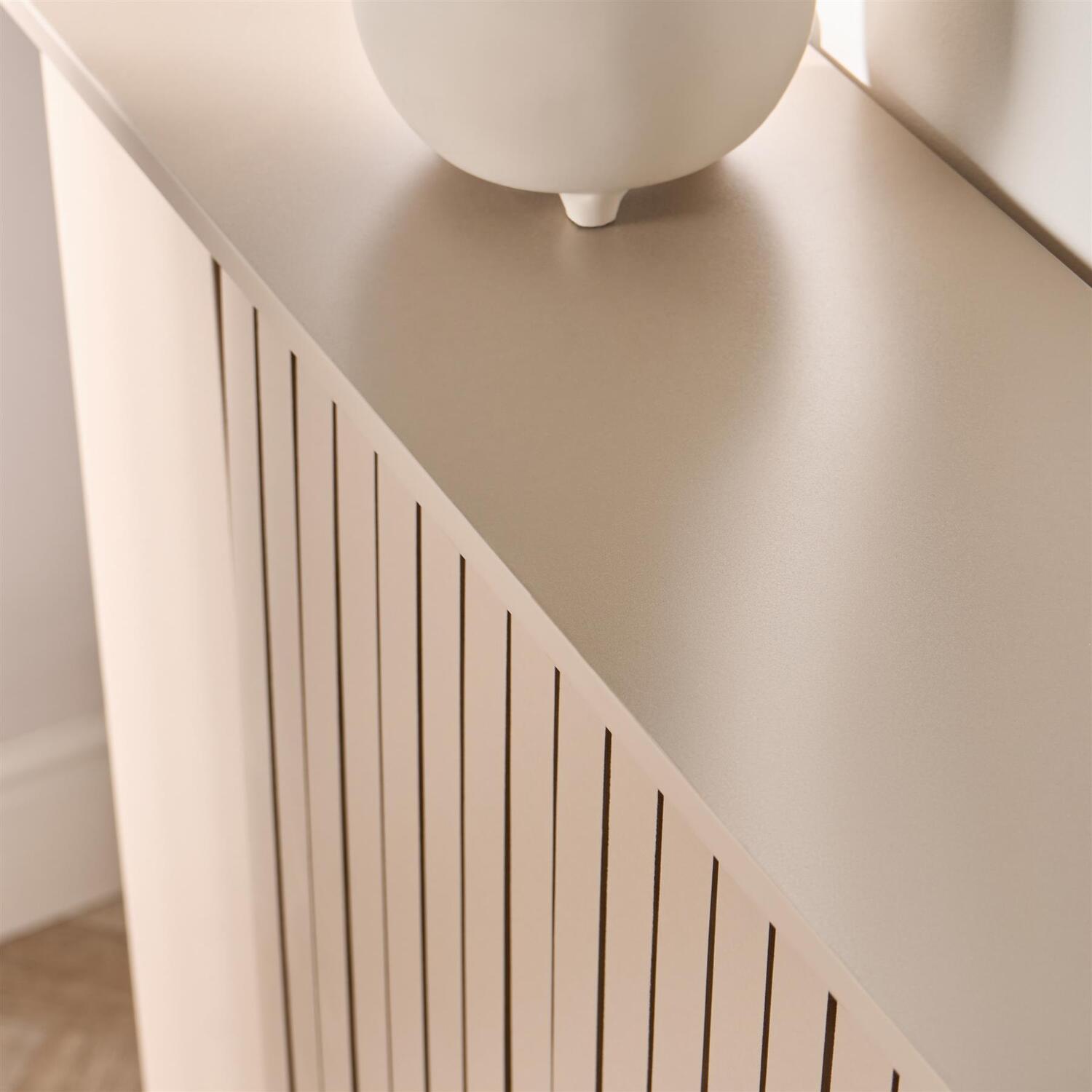 Ohs Ribbed Radiator Cover - Natural