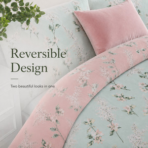Soft Easy Care Bedding with Pink Blossom Print