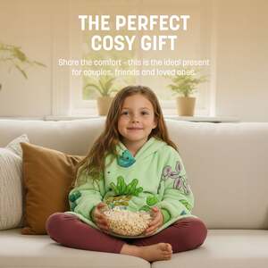 KEPLIN Oversized Blanket Hoodie - Ultra Soft Fleece & Sherpa Lined (Medium)