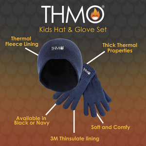 Kids Thinsulate Hat & Gloves Winter Set