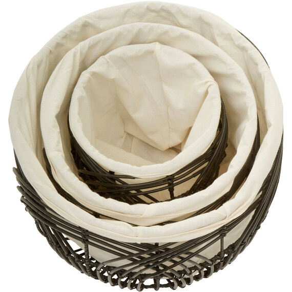 Arles Set Of 3 Rattan Baskets
