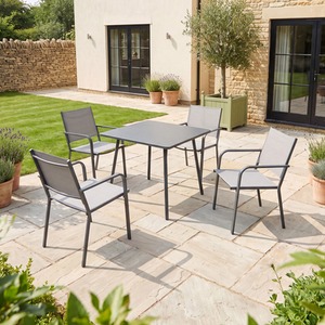 Rivington 4 Seater Steel Garden Dining Set