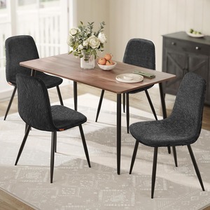 VASAGLE Dining Chairs Set of 4, Modern Upholstered Velvet Kitchen Chairs