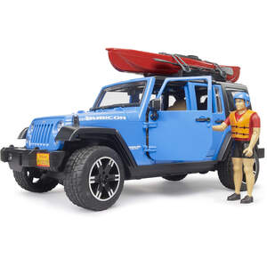 Bruder Jeep Wrangler Unlimited Rubicon with Kayak & Kayaker Adventure Vehicle Playset