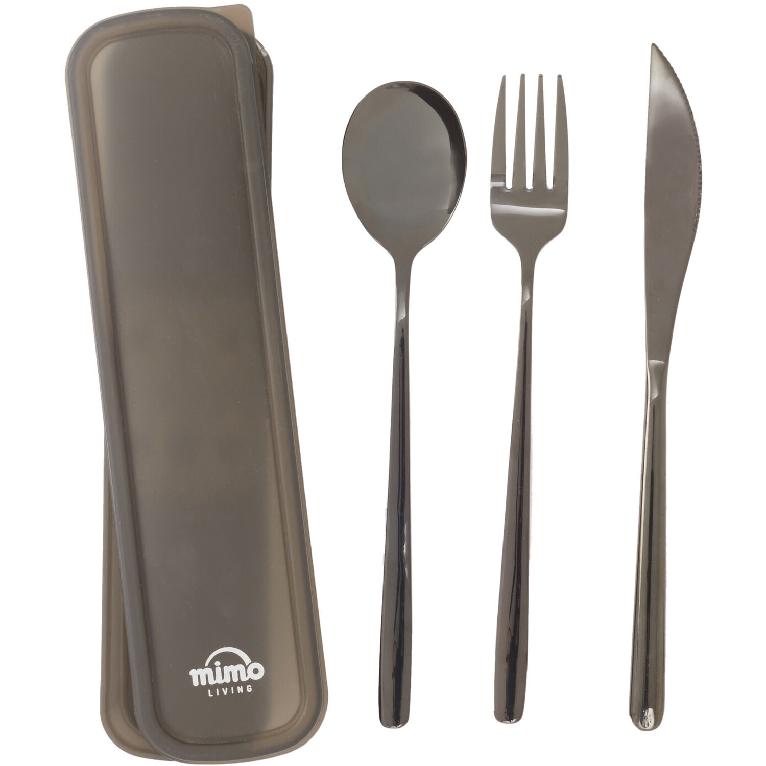 Image of Mimo 3 Piece Black Travel Cutlery&hellip;