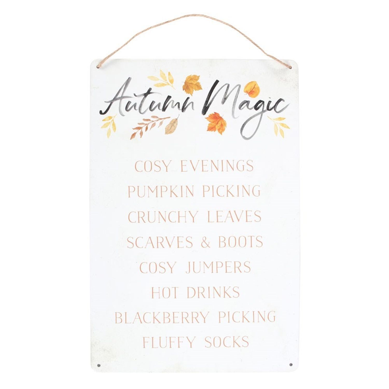 Something Different Unisex White Autumn Magic Metal Hanging Plaque In - Image 2