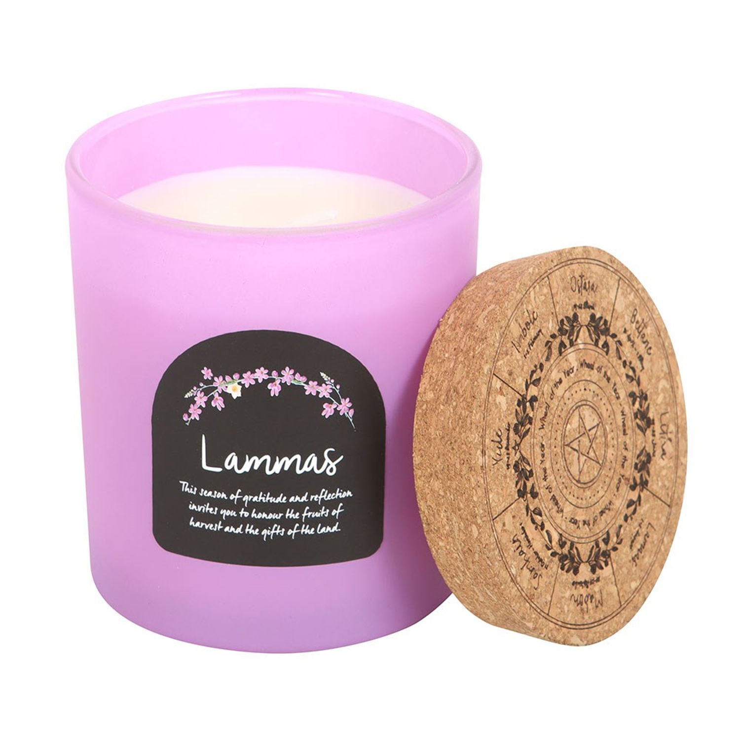 Something Different Wheel Of The Year Cinnamon Orange Lammas Candle - Light Purple