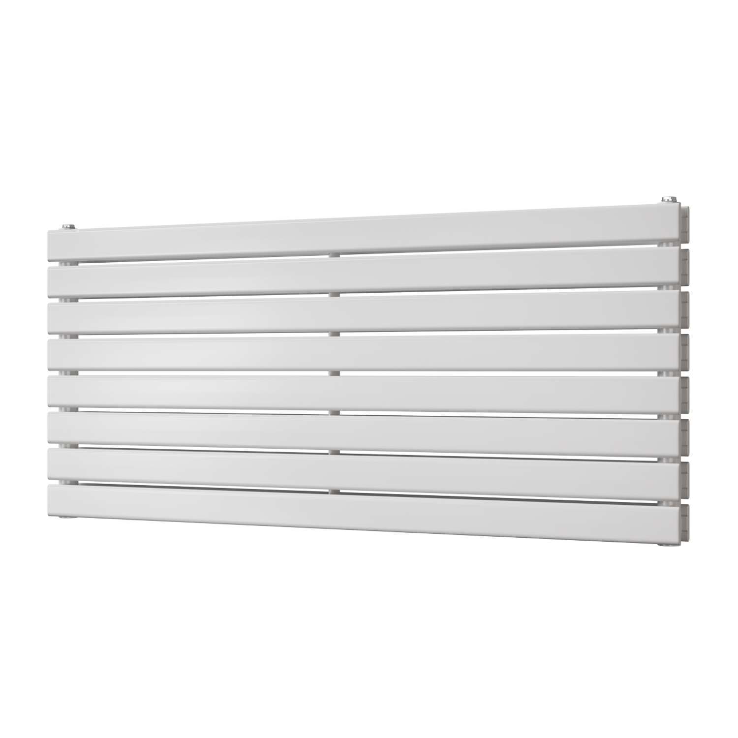 Uk Radiators Typhoon Axis - White Horizontal Radiator Double Panel - White / 544Mm / 1200Mm