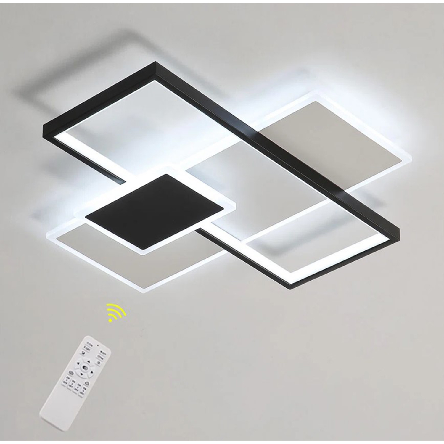 The Bath Plus Tb+ Ceiling Light Black Rectangles - Black