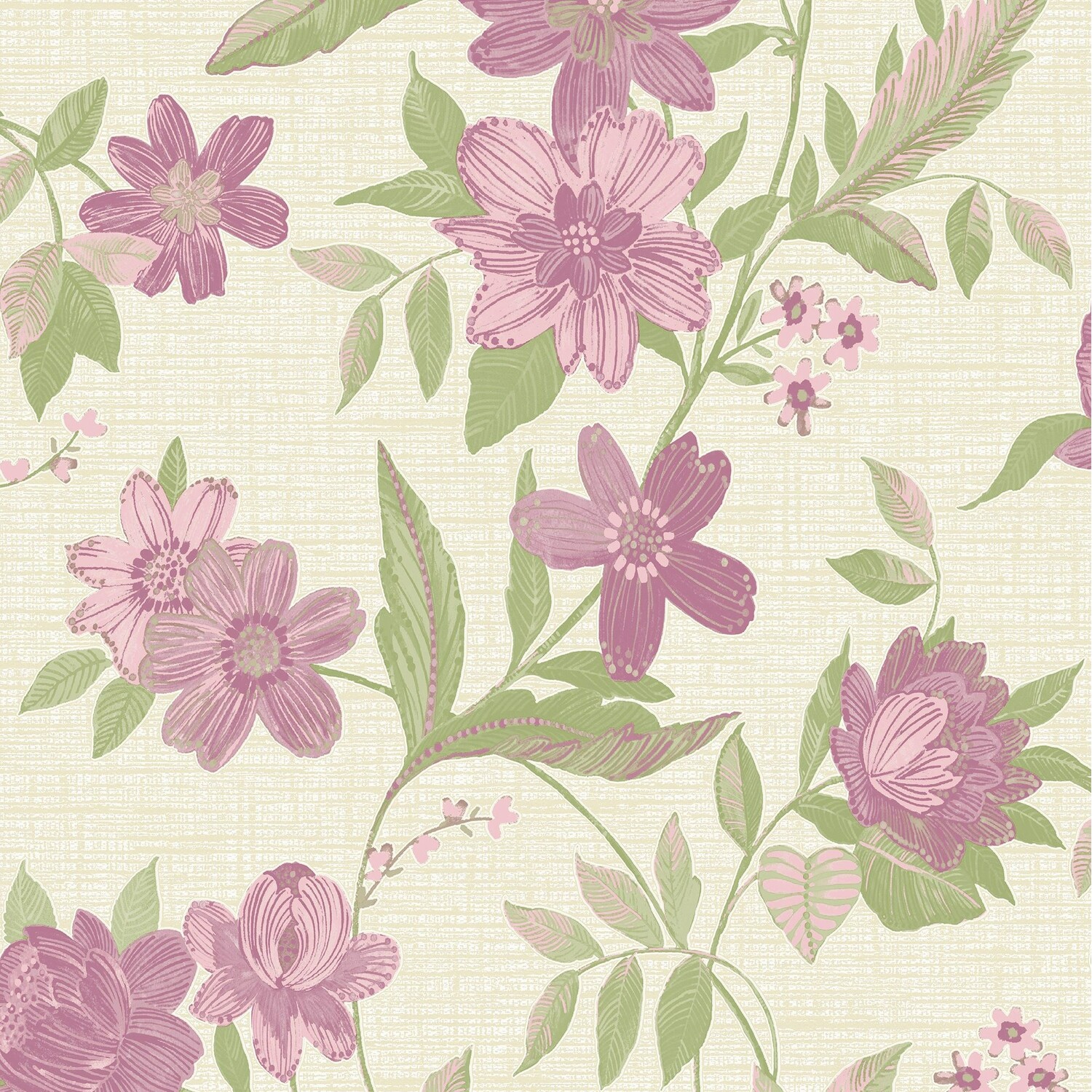 B&Q - Katsu Trail Floral Blown WallpaperPink - Image 3