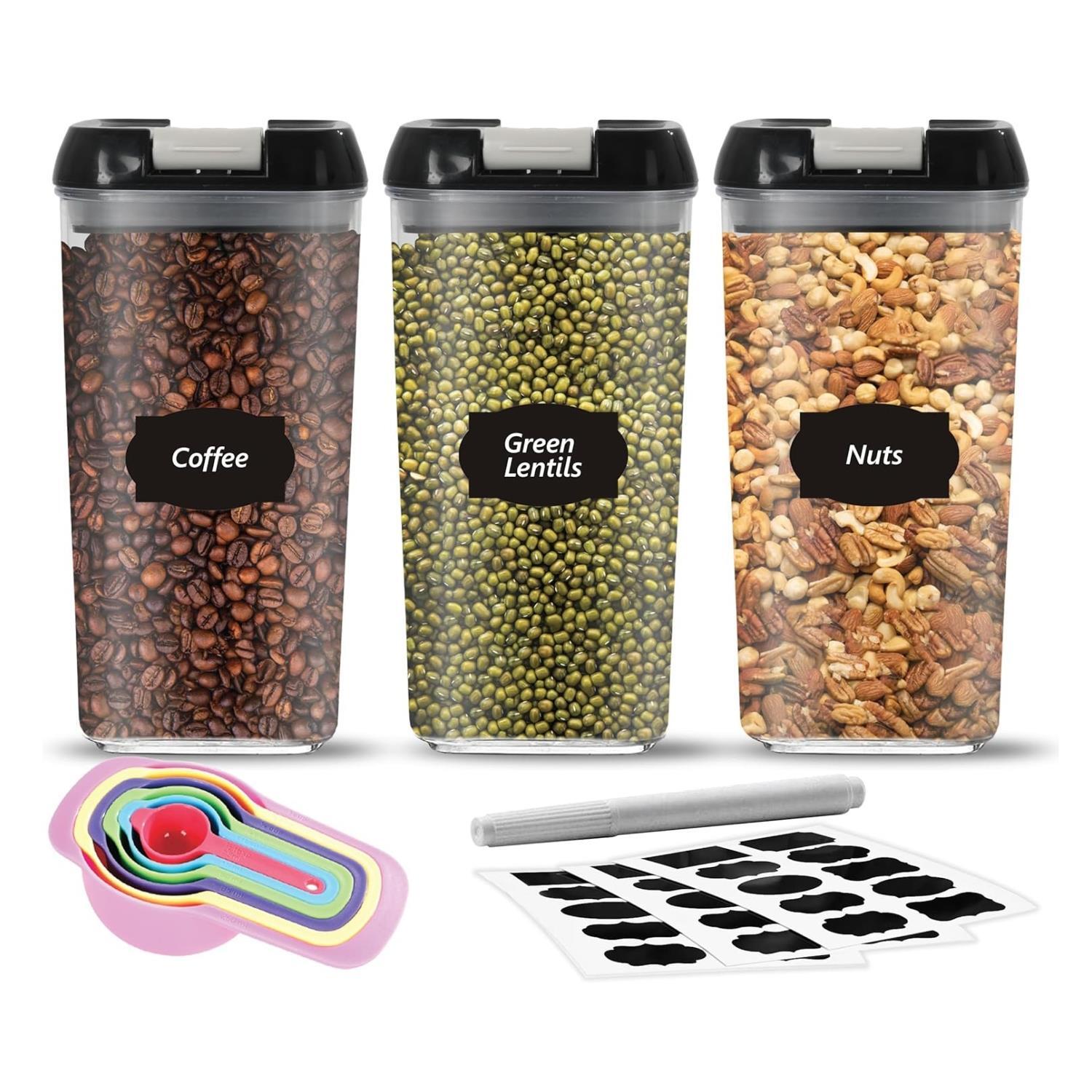  - Food Storage Containers With Lid Airtight Stackable Kitchen Boxes PantryPack Of 31.2L - Image 5