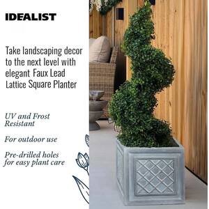 Set of 2 Idealist Square Planter, Lazio Planter, Flower Box, Outdoor Plant Pot