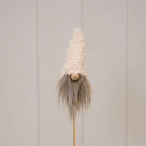 Cream Boucle Style Gonk with Pick