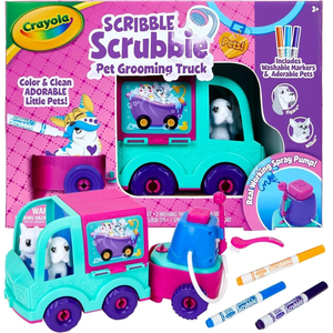 Crayola Scribble Scrubbie Grooming Truck Toy 10-Piece Craft Set