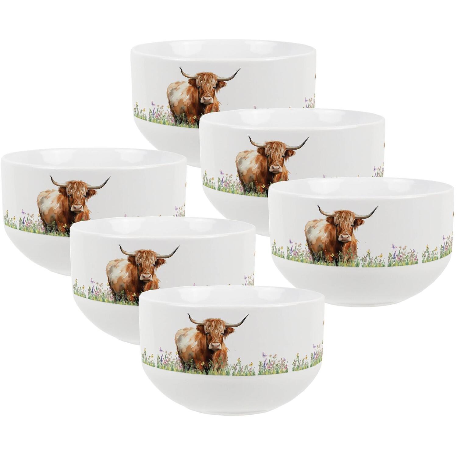Image of Highland Cow Ceramic Bowl - Brown&hellip;