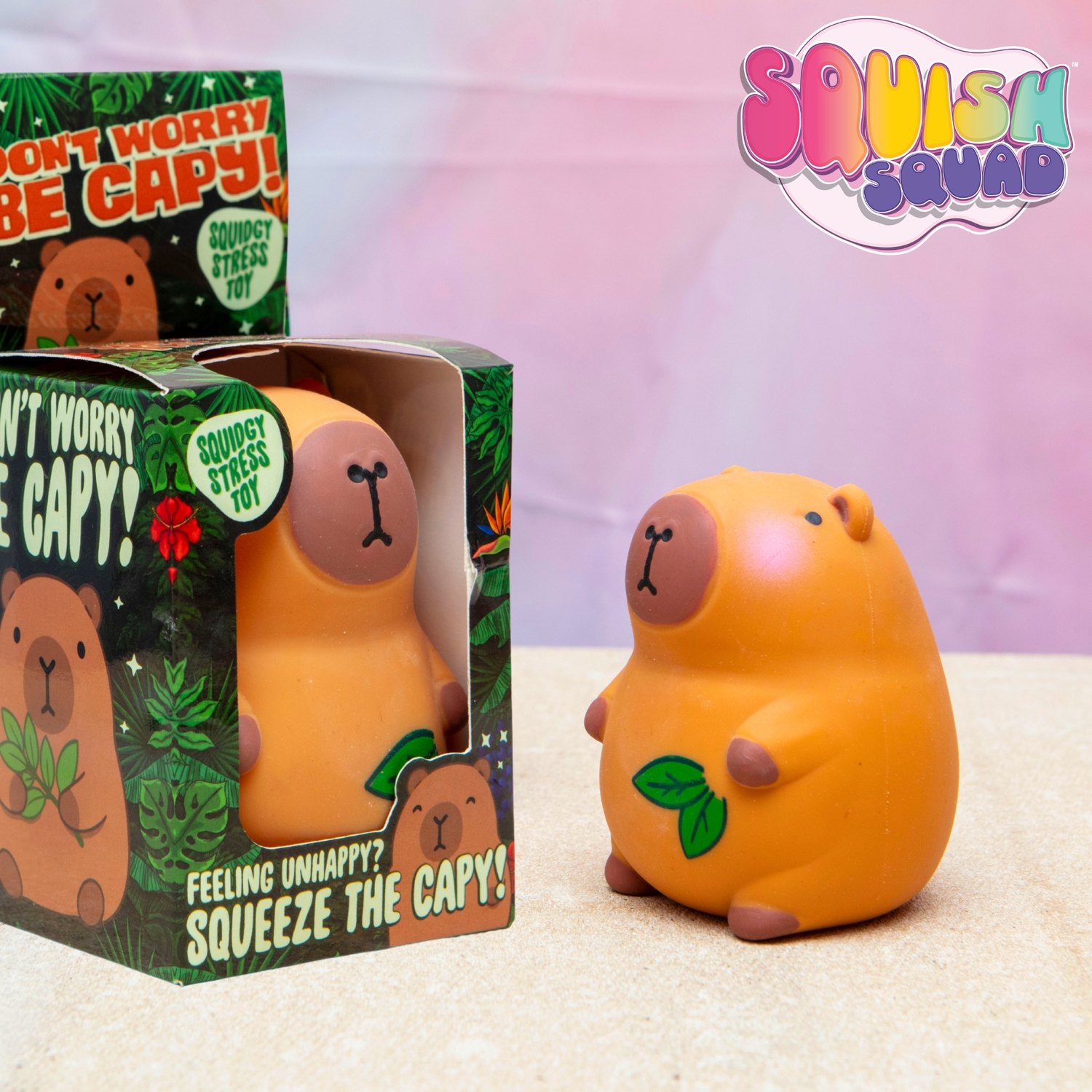 Capybara Stress Toy - Don't Worry Be Cappy - White