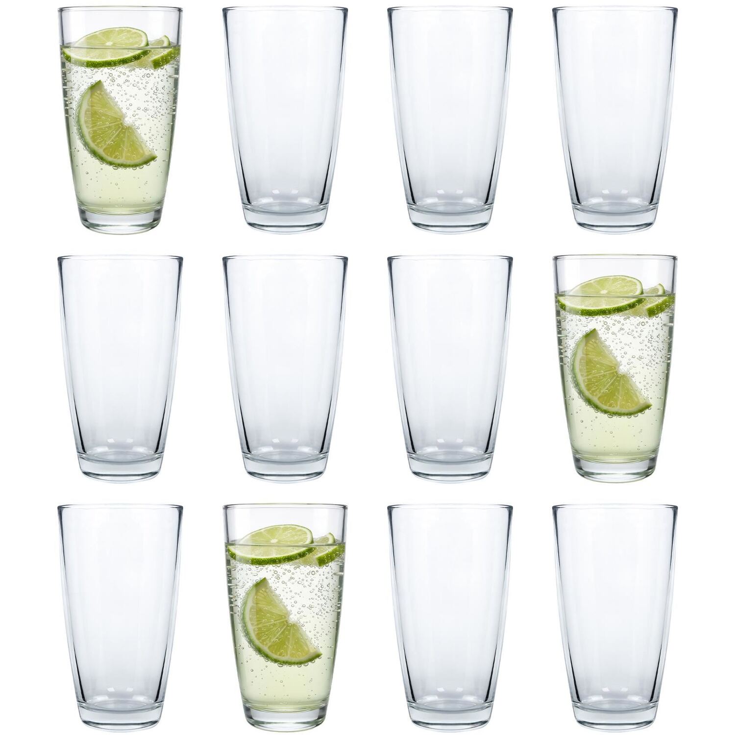 Argon Tableware Conical Highball Glasses - 400Ml - Pack Of 12, Clear - Image 3