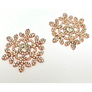 Pack of 2 Decorative Snowflower Diamante Snowflake Embellishments