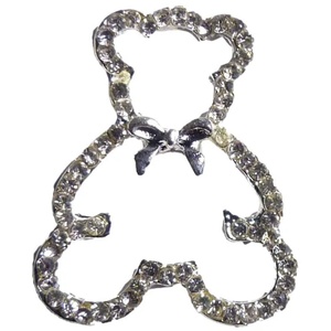 Decorative Teddy Bear Silhouette Crystal Embellishment