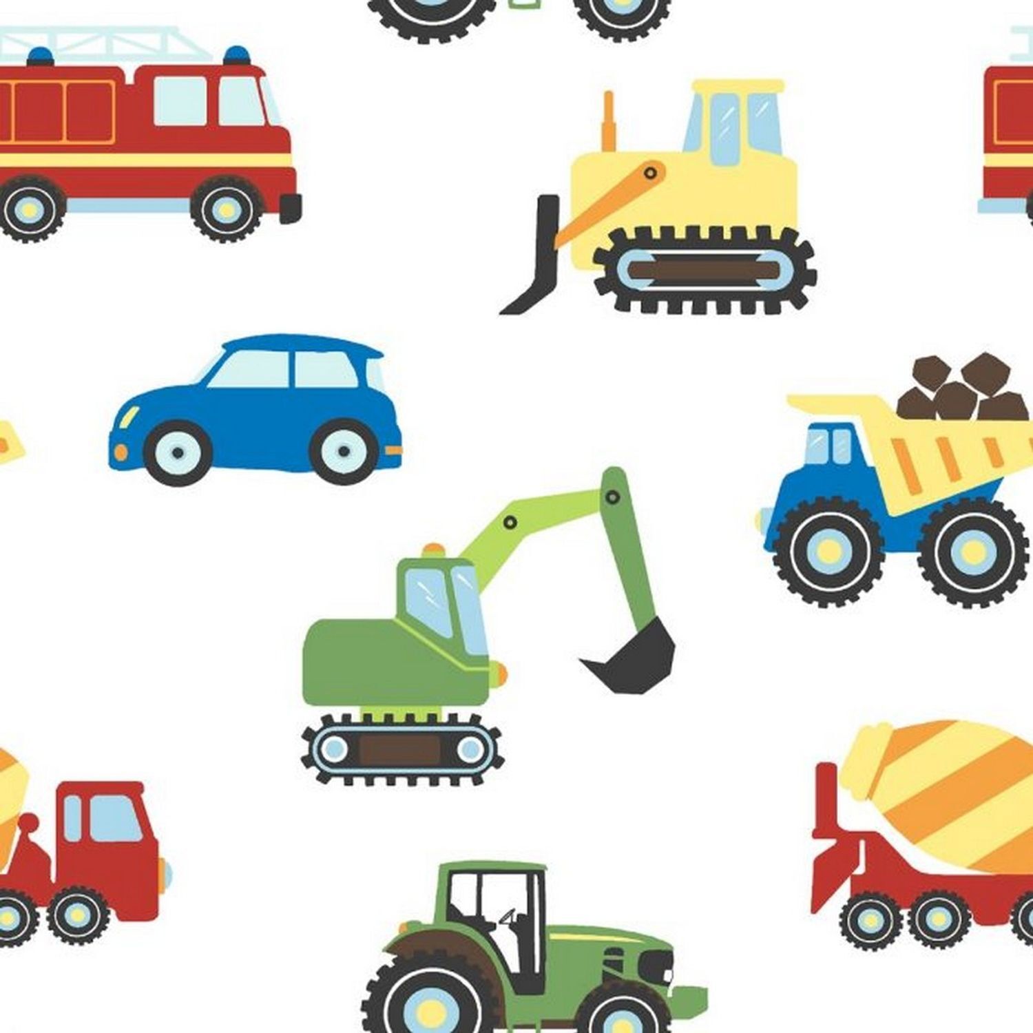 World Of Wallpaper Trucks Transport Wallpaper Multicoloured (10M X 53Cm) - Multicoloured