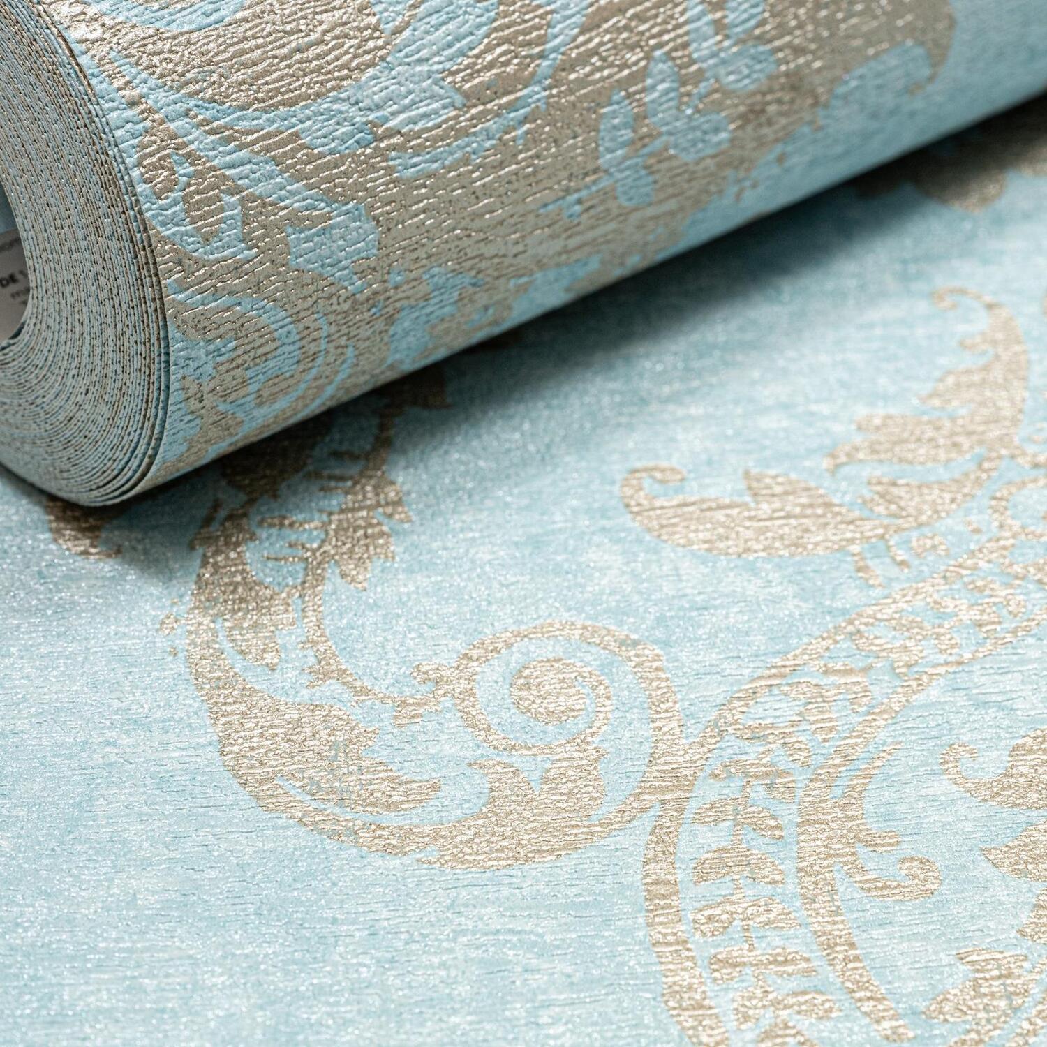 Grandeco Teal Capri Floral Damask Wallpaper Pc2507 - Image 4
