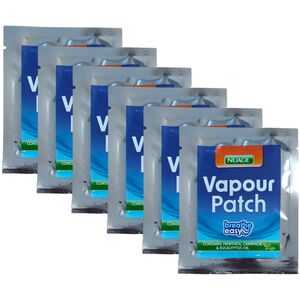 6 Menthol Vapour Patches Nasal Decongestant Cold Flu Clear Breathing Eucalyptus