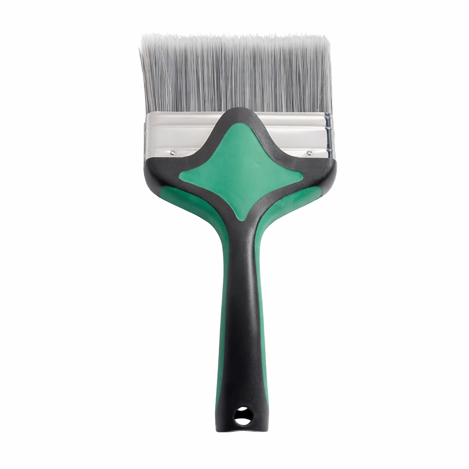 The Dustpan And Brush Store Exterior Masonry 120Mm Angled Paint Brush With Comfort Grip - Green
