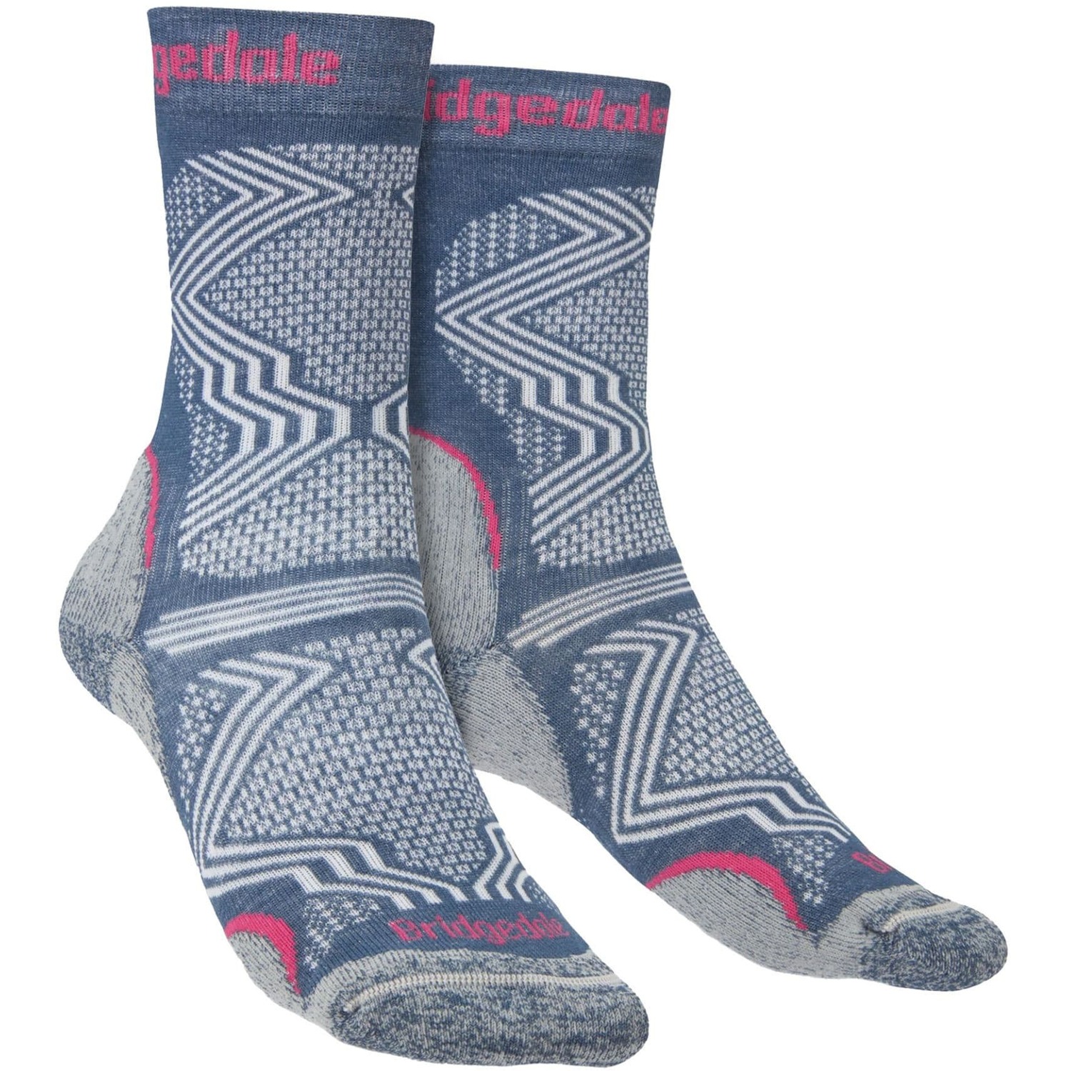 Bridgedale - Womens Hiking Ultralight Boot Socks - Dark Denim - Blue Nylon - Size 3-4.5 (UK Shoe) - Image 2