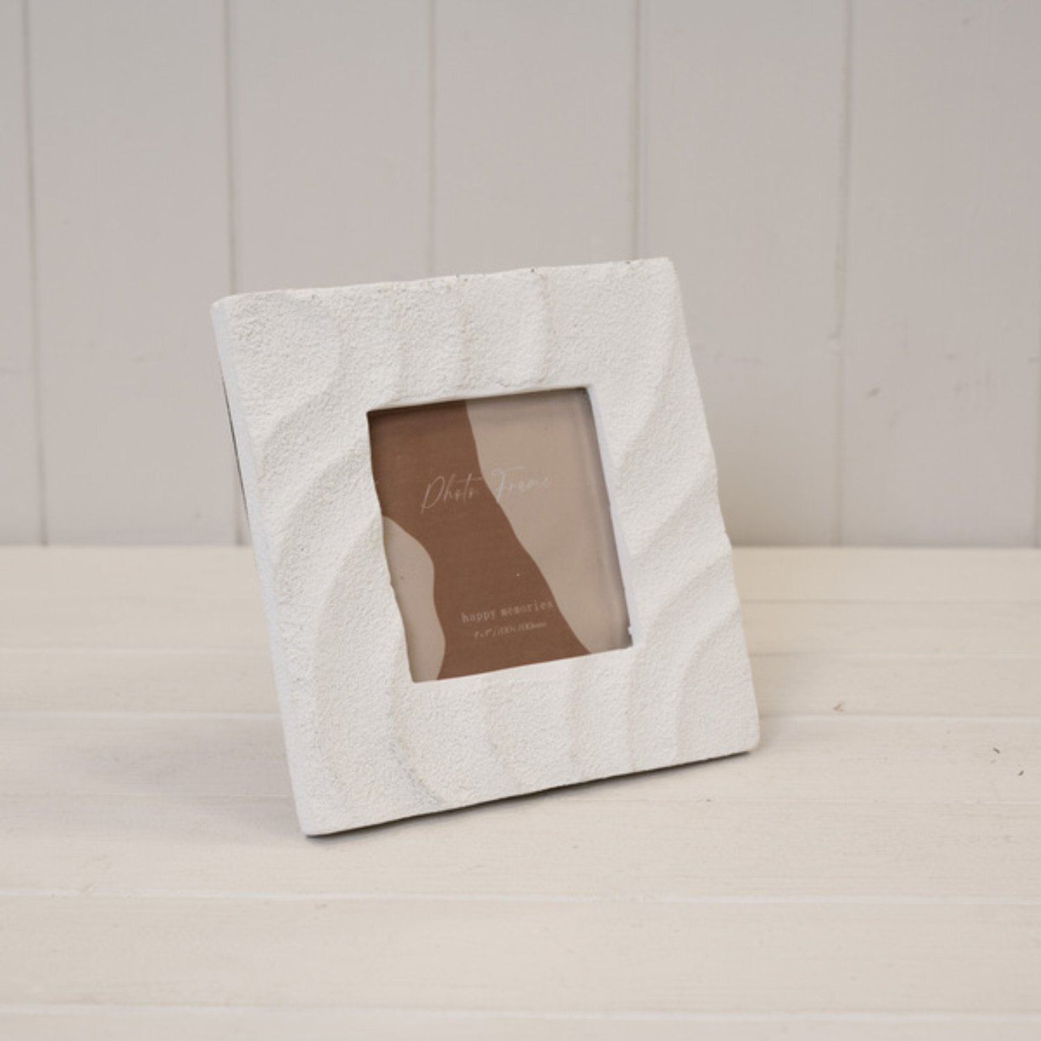 Kdmd Unisex White Fresh Sandy Textured Square Photo Frame - Image 2