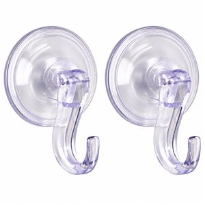 2x Christmas Wreath Hanger Door Suction Cup Clear Decoration Hook Holds 5kg
