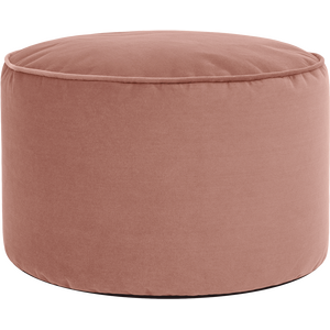 Pink icon Milano Round Velvet Pouffe shot 19507549