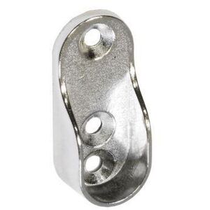 Securit Chrome Oval Rod Socket (Pack of 2)