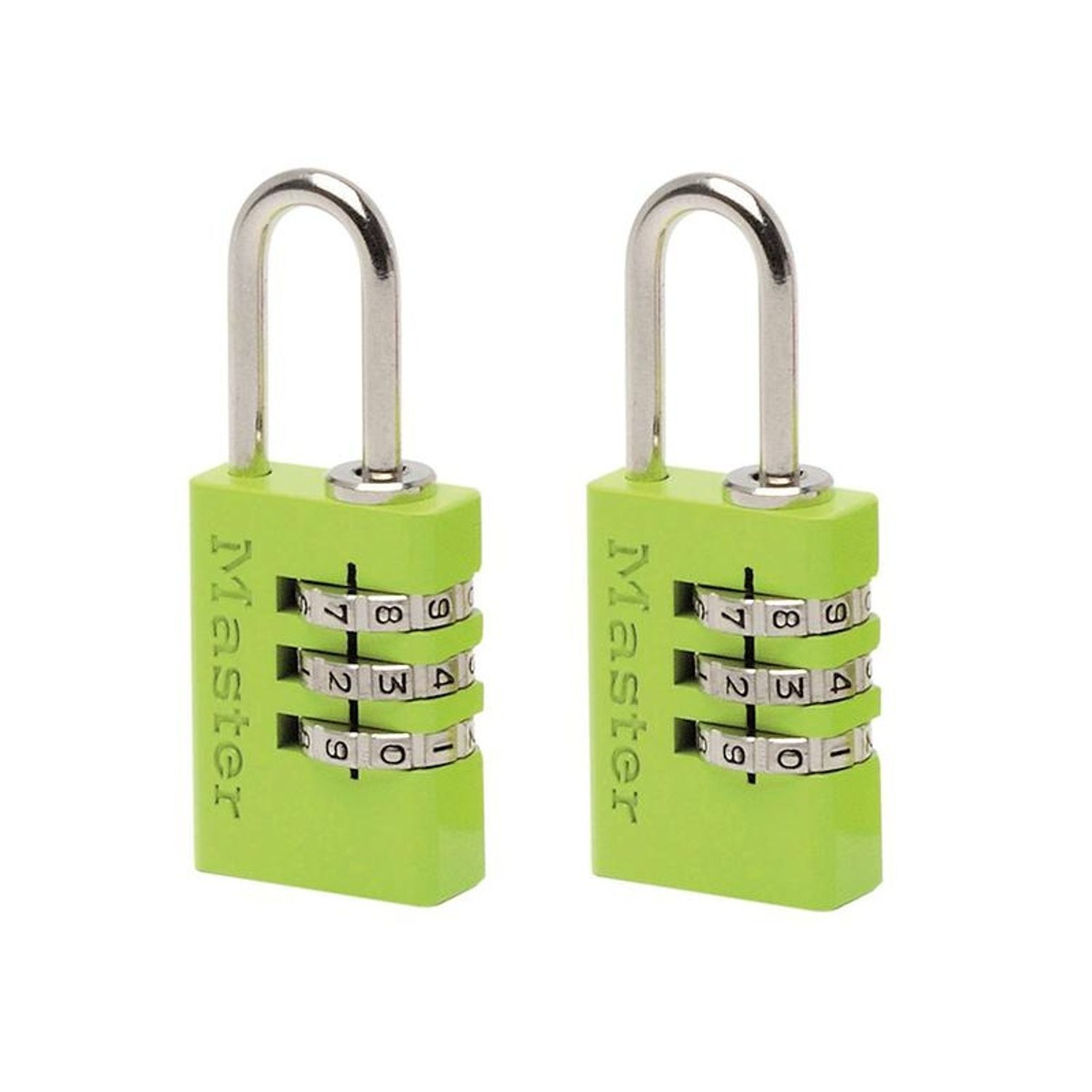 Master Lock Aluminium 3-Digit Combination 20Mm Padlock Colour X 2 - Multi Colour