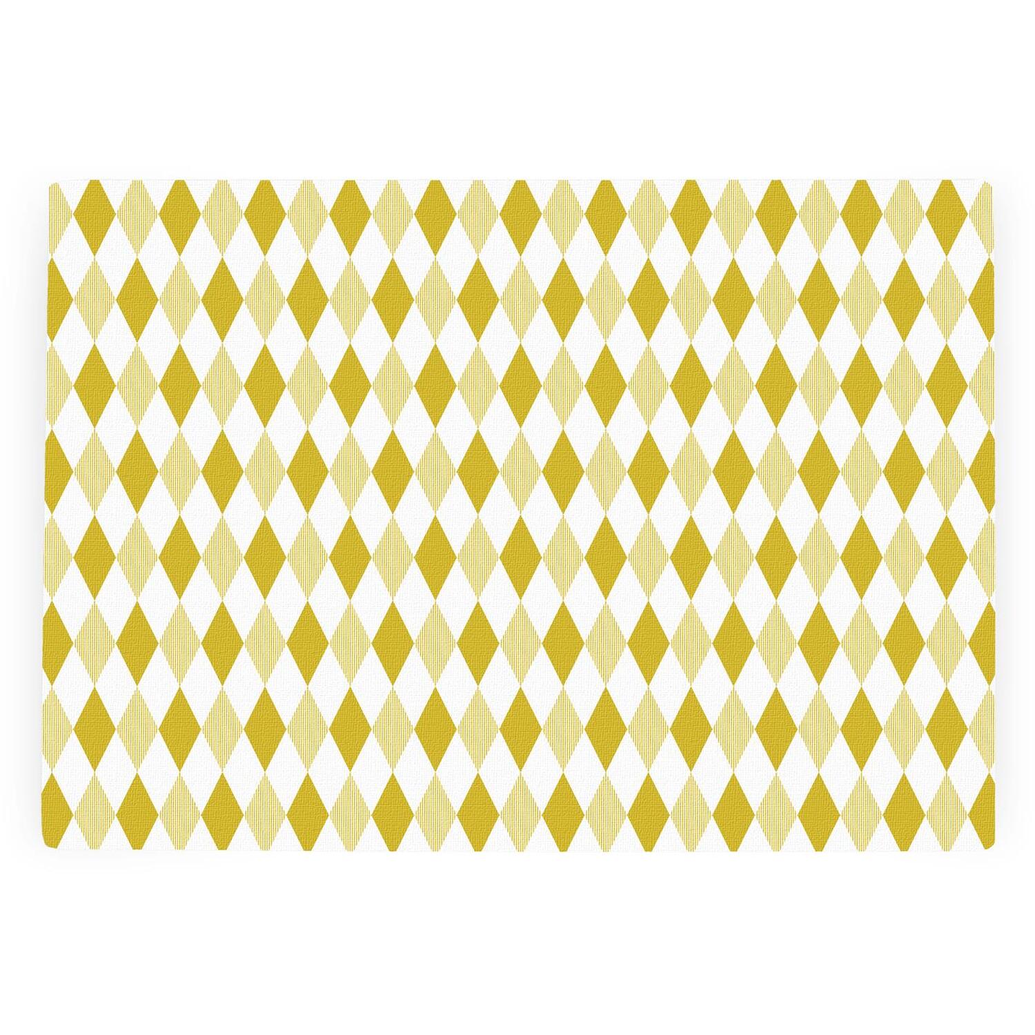B&Q -  Yellow Argyle Textured Glass Worktop ProtectorSmall Kitchen Chopping Board - Image 3