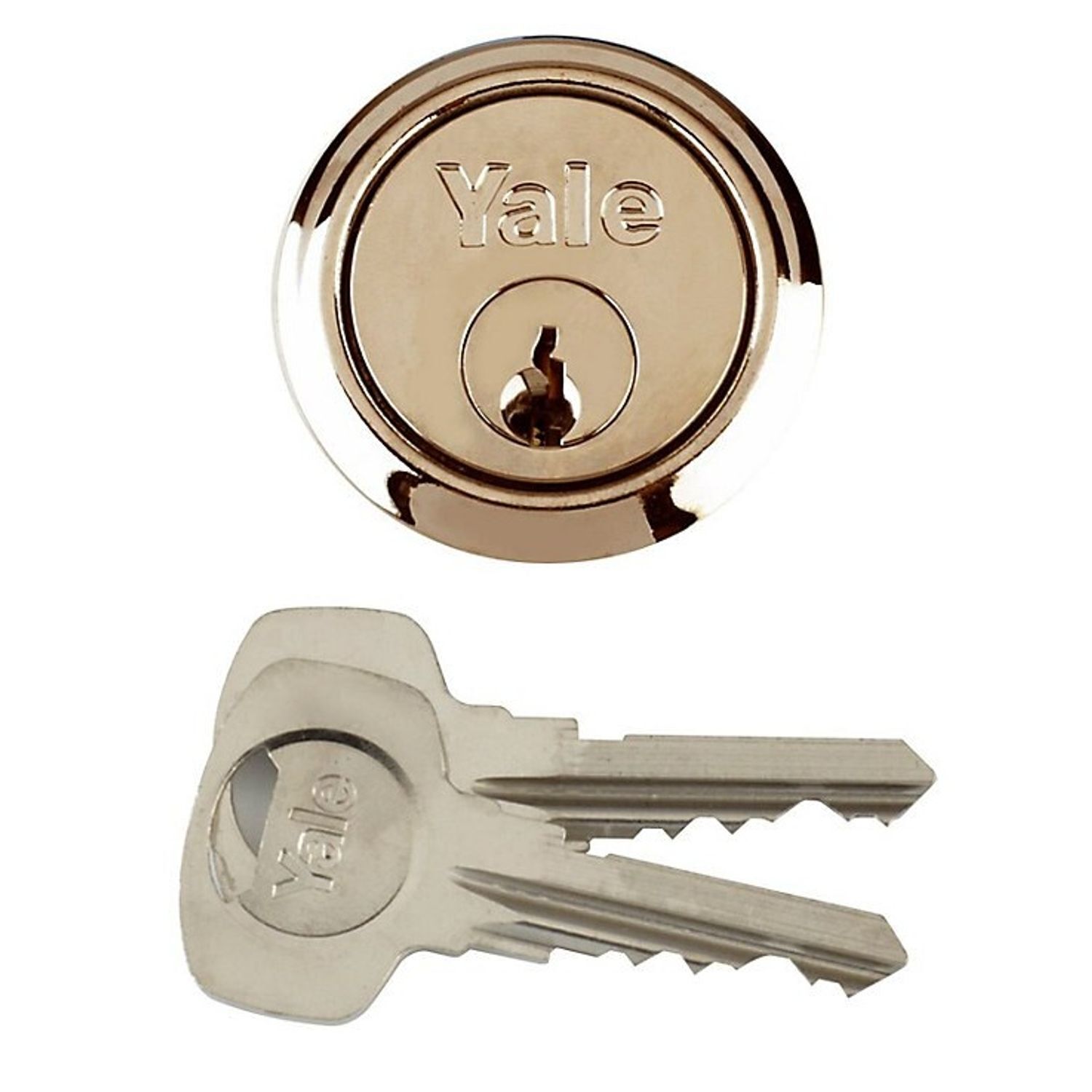Yale Replacement Rim Cylinder Lock A - Brass