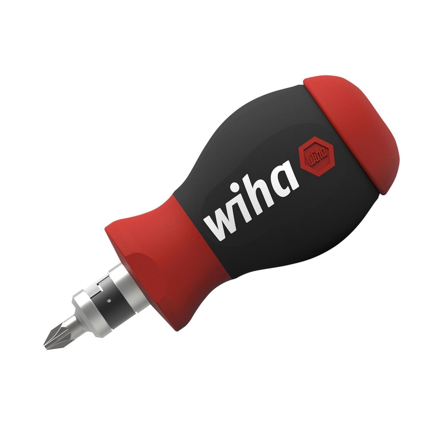 Wiha Magnetic Softfinish Stubby Screwdriver With Bit Magazine A - Multi Colour