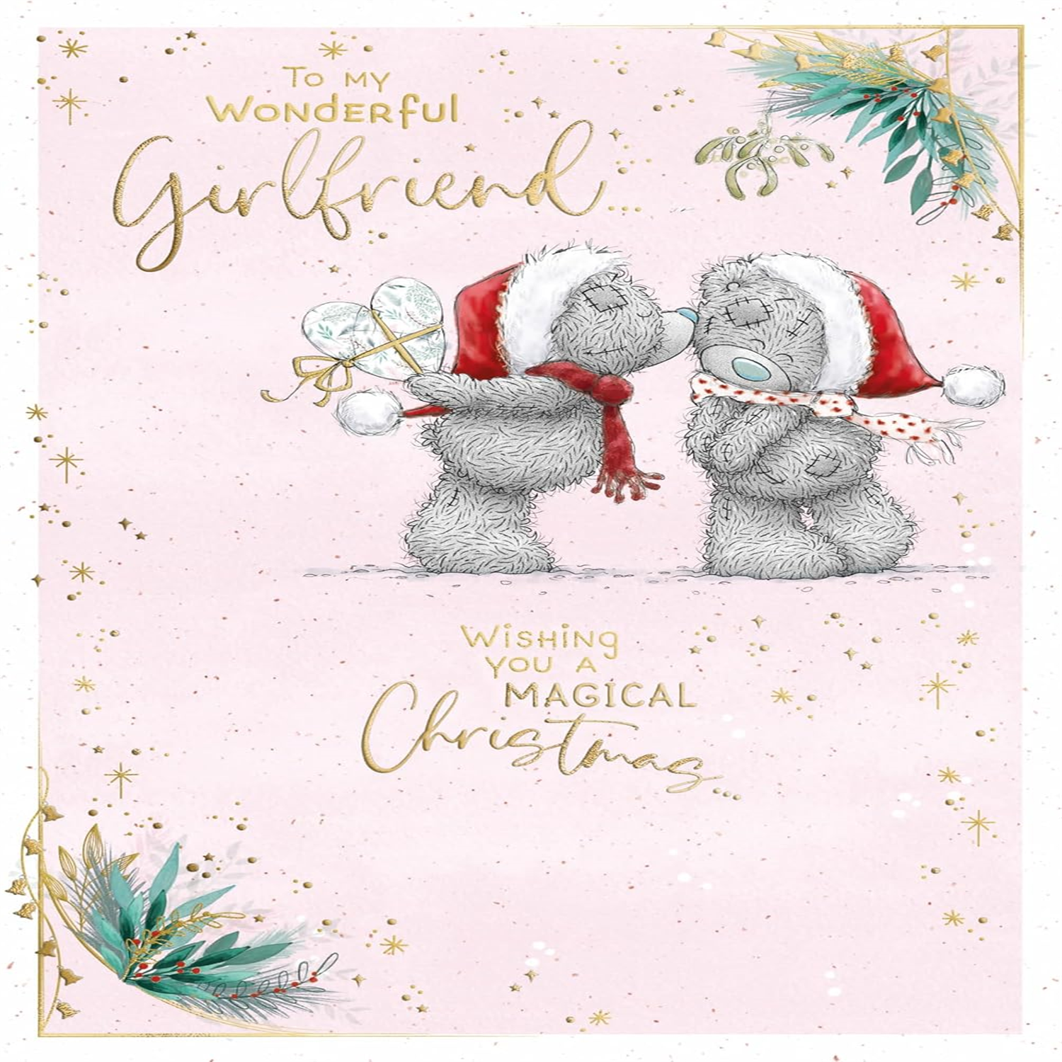 Me To You Tatty Teddy Wonderful Girlfriend Christmas Card 6x9ins - Official Collection - Image 3