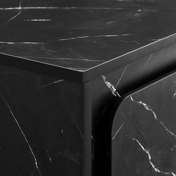 Selene Marble Effect 4 Door Storage TV Stand