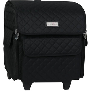 Everything Mary Collapsible Overlocker Sewing Machine Case, Black Quilted