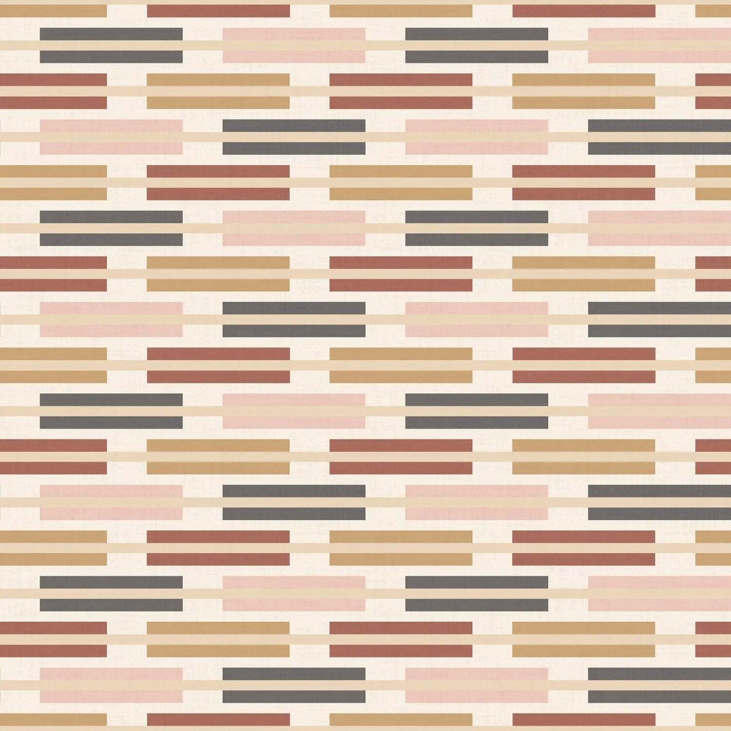 I Love Wallpaper Staggered Stripe Wallpaper Sample In Warm Tones